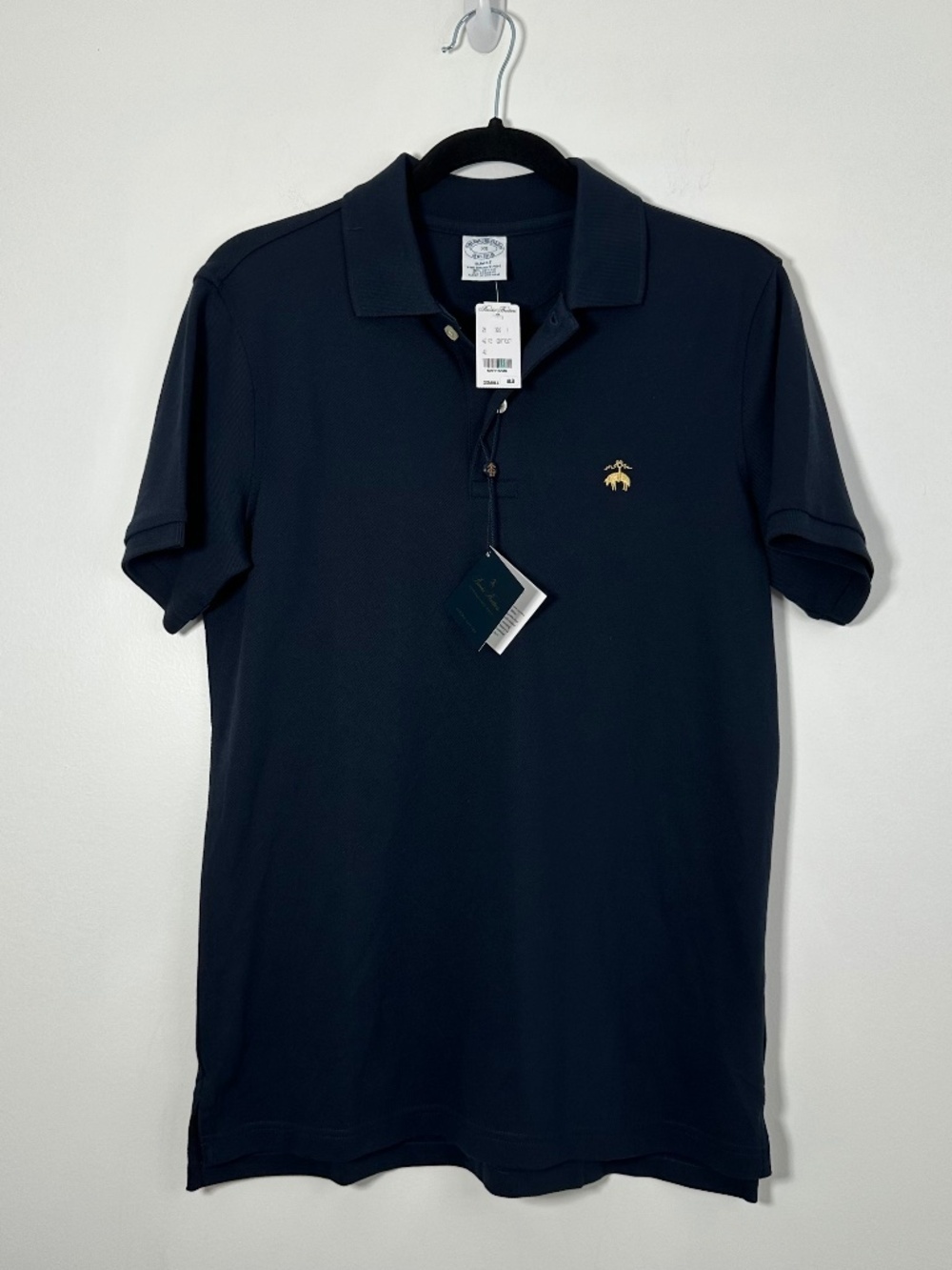 NWT Brooks Brothers Men's XS Polo Shirt Golden Fleece Stretch Supima Navy Blue